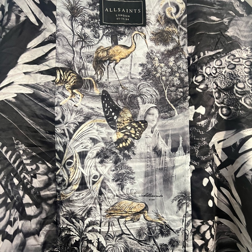 AllSaints Casi Gene Printed Kimono - Sz. UK 16/US 12 - Picture 11 of 16